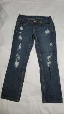 Ariya Jeans Distressed Dark Wash Denim Jeans Size 7/8